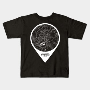 Wakefield, England City Map - Travel Pin Kids T-Shirt